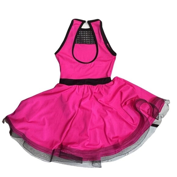 CURTAIN CALL Dance Dress Costume Girls Size CLA Pink Black Leotard Barbie-Core - Picture 2 of 16